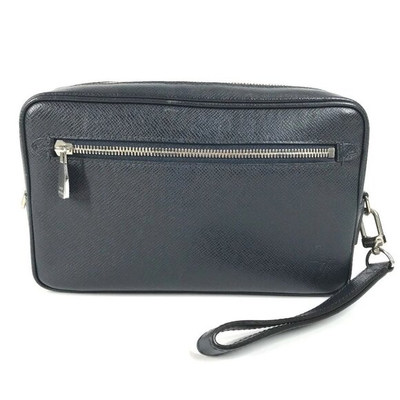 LOUIS VUITTON M33423 Taiga Pochette-Kasai Pouch Clutch Bag with Strap - Picture 1 of 9
